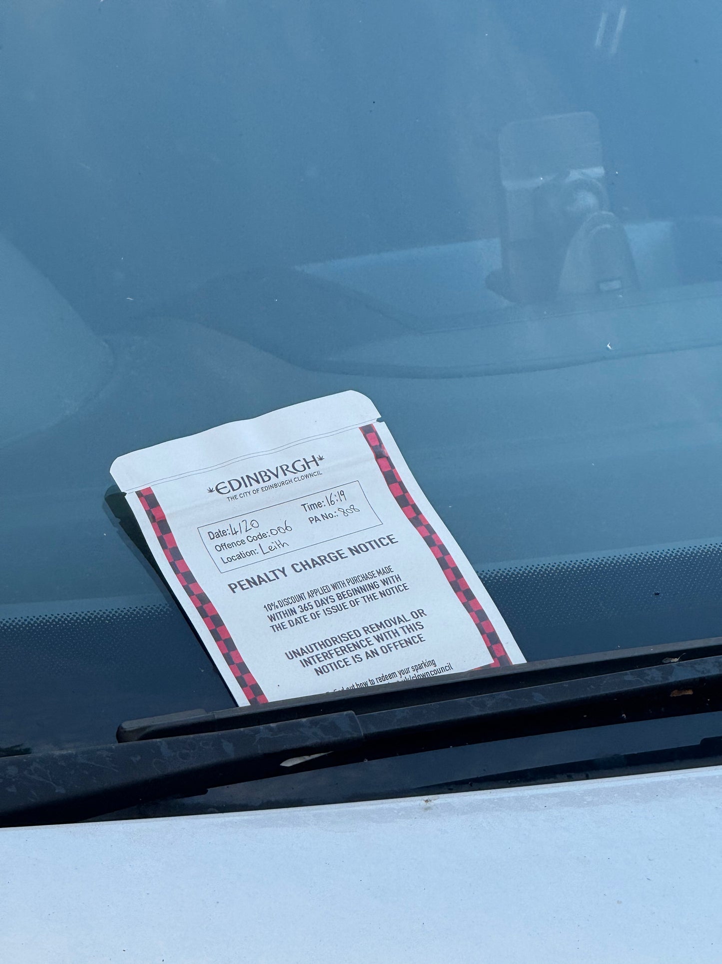 Parking Ticket Mylar Bag